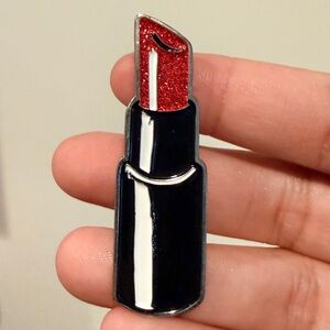 Vixen by Micheline Pitt rare red lipstick sparkle pin brooch